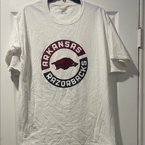 Hanes White Arkansas Razorbacks Men's Shirt